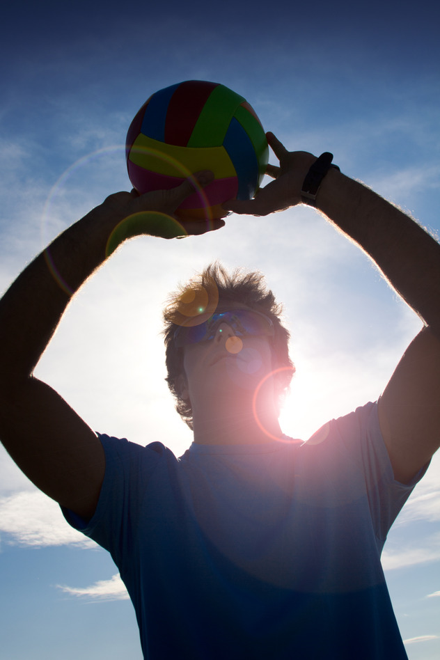 man with volleyball ball s